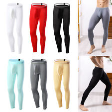 Mens Bulge Pouch Stretchy Skinny Pants Moisture-Wicking Sports Leggings for Gym 