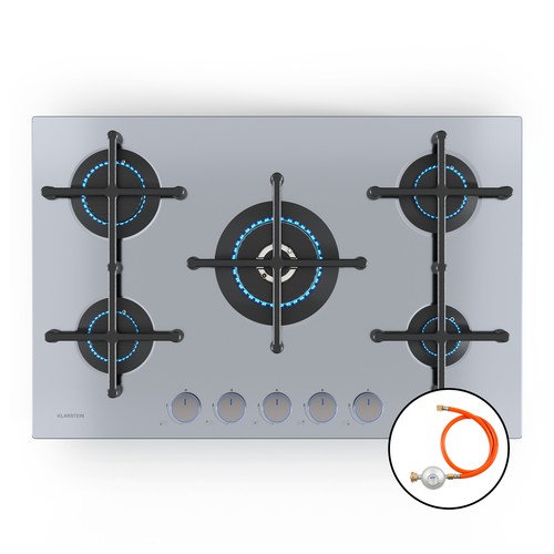 Gas hob burner - burner, glass