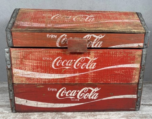 Vintage coca cola wooden crate - vintage,