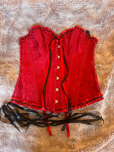 Vintage red corset with - , clip