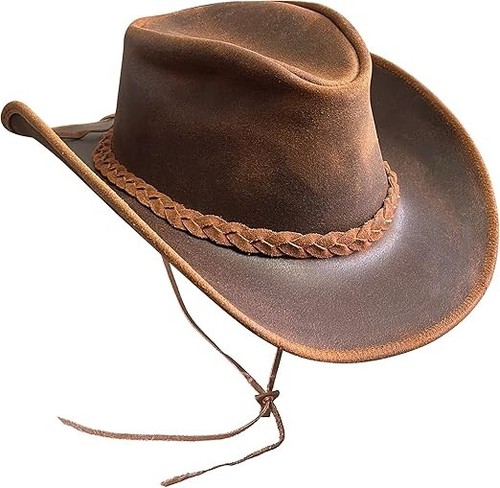 Cowboy hat men real leather - hat, men's