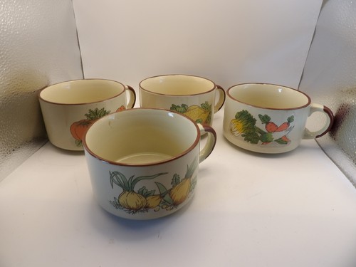 Vintage set four soup bowls - set,