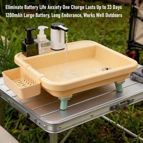 Portable sink with electric - with,