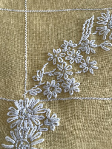 Vintage irish tablecloth lemon - irish,