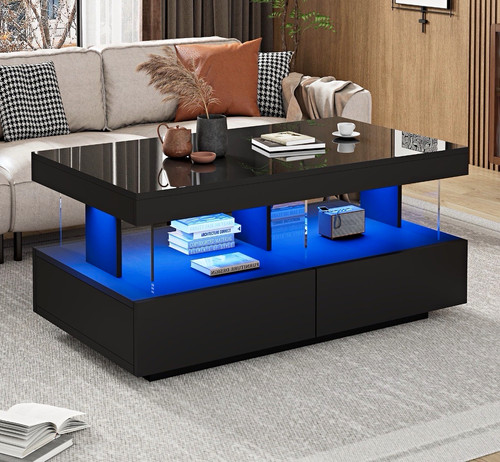 Black high gloss led coffee - gloss,