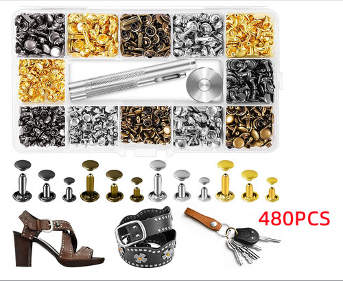 Rivets double cap metal stud - metal,