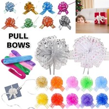 20 PULL BOWS Large 50mm Quality Bow Flower Wedding GIFT Wrap Party Decor Ribbons