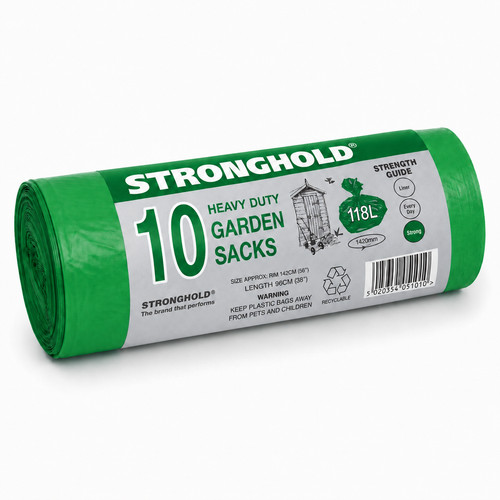 Heavy duty green bin bags - green,