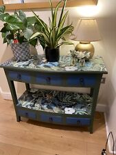 upcycled Decoupaged console table