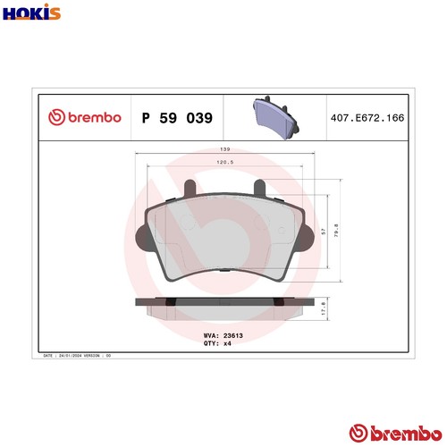 Brake pad set disc - pad,