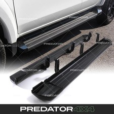 BLACK RUNNING BOARD SIDE STEPS RAILS FOR MITSUBISHI L200 TRITON SERIES 5 15-19