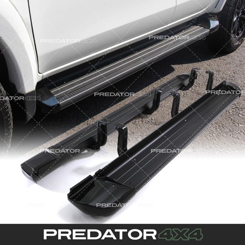 Black running board side steps - black,