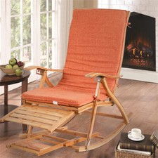 Garden Deck Chair Wooden Sun Lounger Furniture Padded Recliner Cover & Cushion