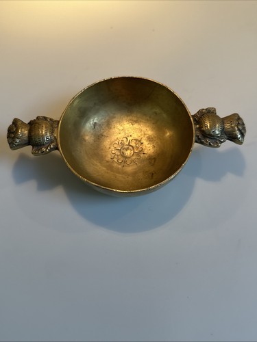 Vintage brass quaich bowl - vintage,