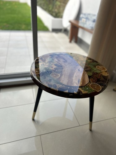 Resin cofee table - cofee, handmade