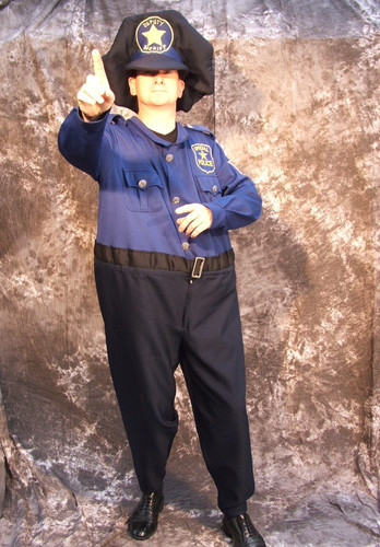 American cop fat - fat, suit