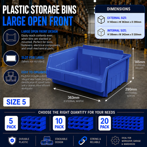 Blue size stacking - size, storage