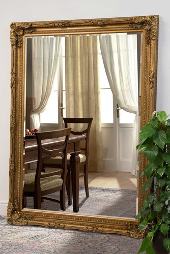 Extra large mirror gold - extra,