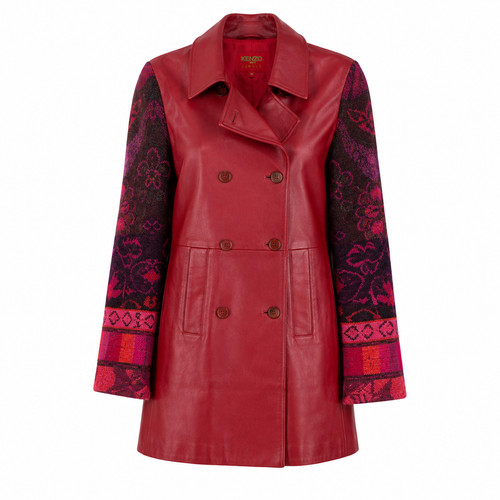 Kenzo jungle leather coat - leather,