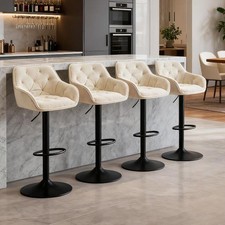 2/4x Bar Stools Velvet