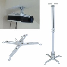 Projector Mount Universal Ceiling Wall Bracket Holder Tilt Swivel Extend White
