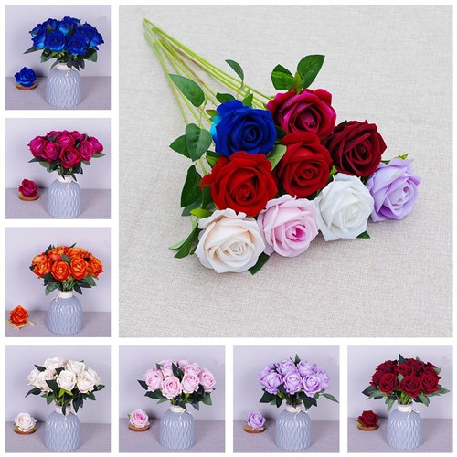 10x artificial single rose bud - 10x,