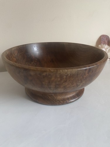 Vintage hand turned mahogany - hand-turned,