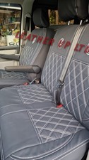 VW Transporter T5 & T6 Seat Covers (1+2 Front, 3-Seater) – with  Armrest Covers