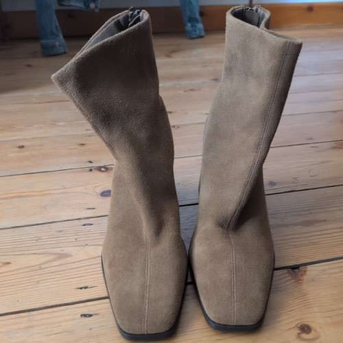 Mango mng medium brown suede - ,