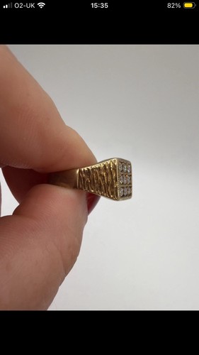 Vintage 9ct gold men - men's, signet