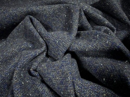 Metallic wool tweed fabric - wool,