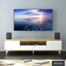 Large TV Stand Oak and White,  1.8m, Up To 90", Soft Close Features, Ex-Display