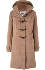 bonprix bpc Camel Cord Duffle Hooded Coat Teddy Fleece lined *Select Size*