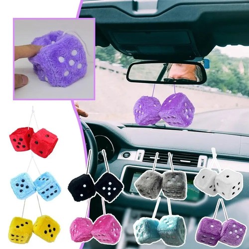 Soft fluffy furry dice - soft,