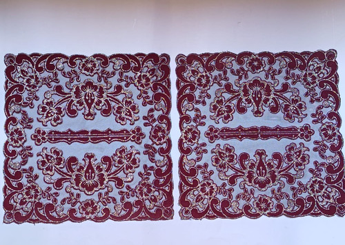 Set vintage red velvet - set,
