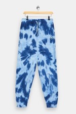 Topshop Blue Tie Dye Sweatpants Joggers with Pockets Size Petite Large (US 12)