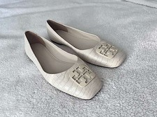 Tory Burch White Ballet Flats Women Size 9.5 Authentic