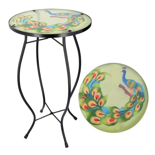 Iron glass peacock - iron/glass,