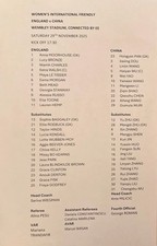 29/11/2025 ENGLAND WOMEN v