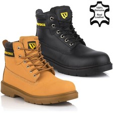 Mens Leather Ankle Safety