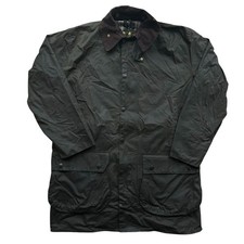Barbour Border Wax Cotton Country Rain Jacket Coat Green C40/102cm