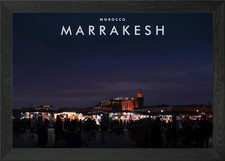 Marrakesh City Night Framed