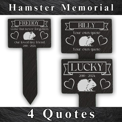 Personalised hamster memorial - personalised,