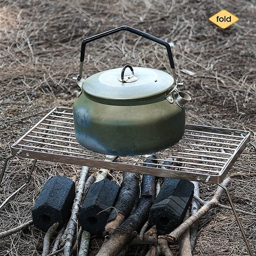 Foldable camping grill rack - camping,