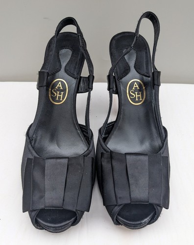 Stiletto sandals black satin - sandals, 7