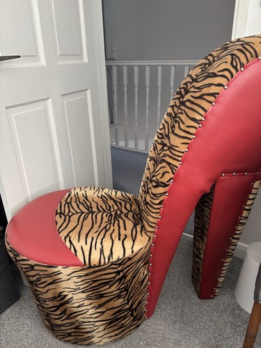 High heel glamour chair - heel, tiger