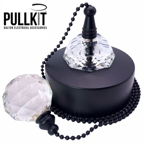 Black bathroom pull switch - black,