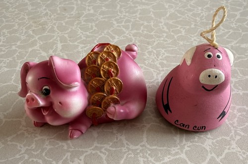Two small decorative pig - small,