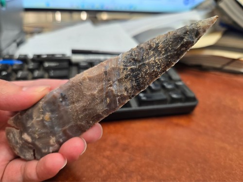 Agate stone spearhead - stone,