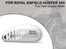 Genuine Royal Enfield Hunter 350 "Dapper White Petrol Fuel Tank"